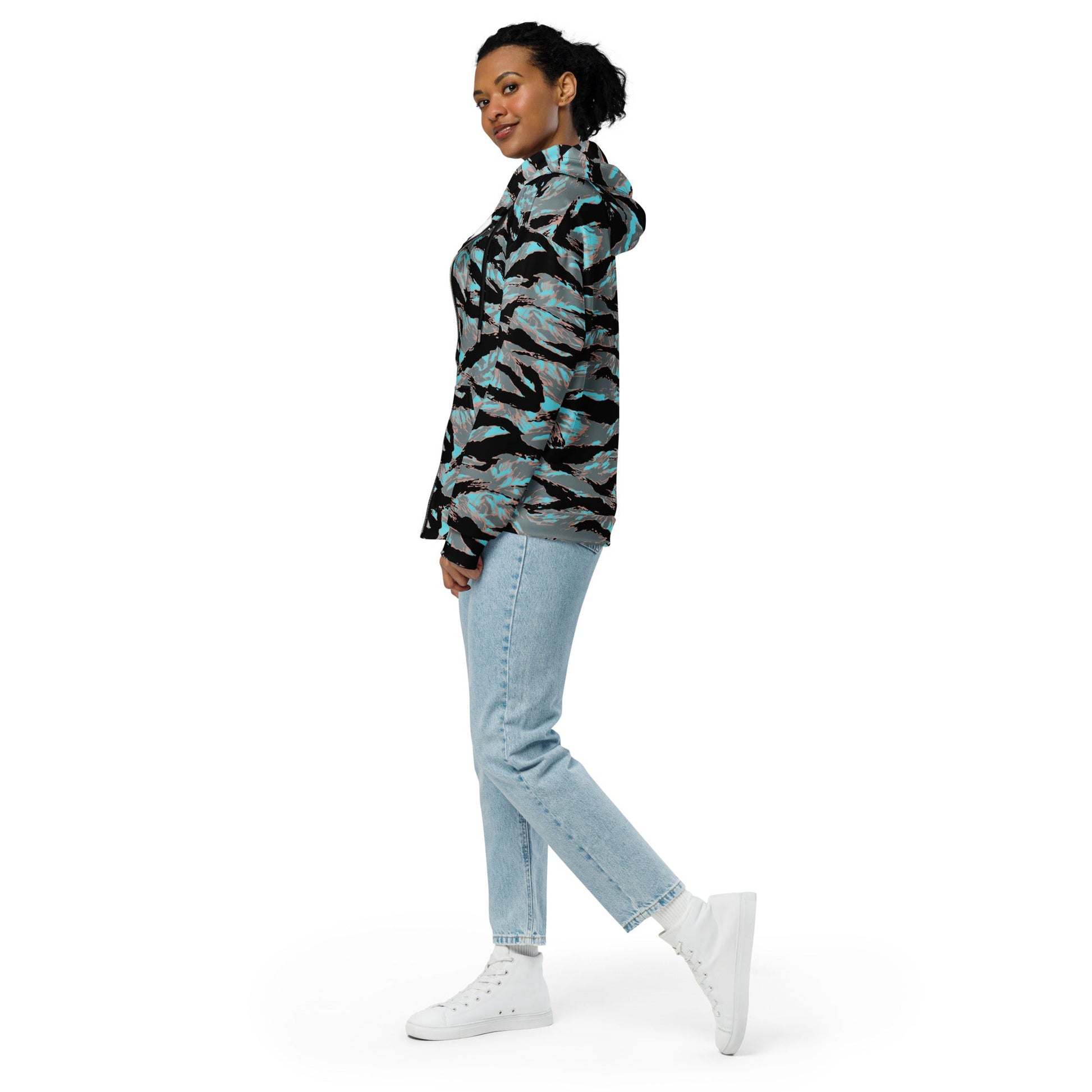 American Tiger Stripe Miami Urban CAMO Unisex zip hoodie - Zip Hoodies