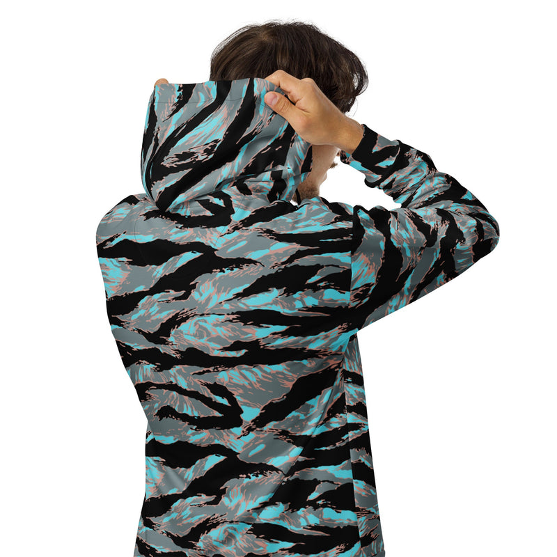 Tiger Stripe Miami Urban CAMO Unisex Zip Hoodie