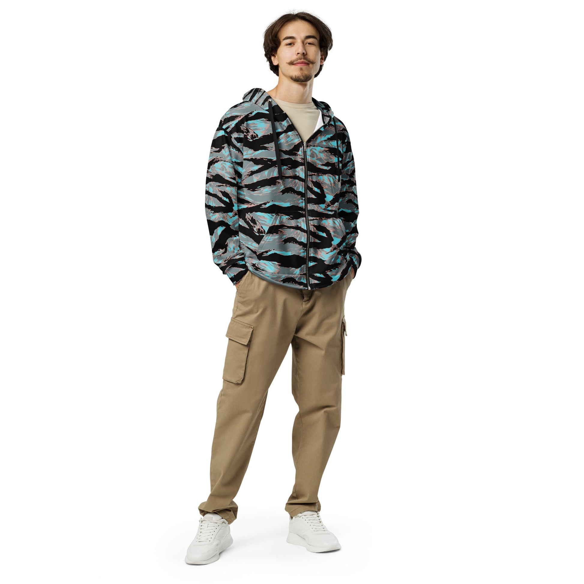 American Tiger Stripe Miami Urban CAMO Unisex zip hoodie - Zip Hoodies