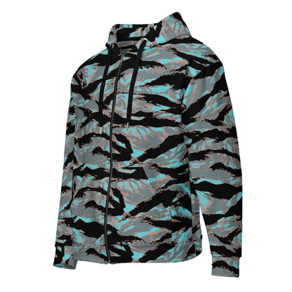 American Tiger Stripe Miami Urban CAMO Unisex zip hoodie - Zip Hoodies