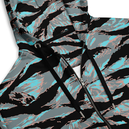 American Tiger Stripe Miami Urban CAMO Unisex zip hoodie - Zip Hoodies