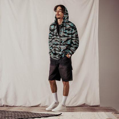 American Tiger Stripe Miami Urban CAMO Unisex zip hoodie - Zip Hoodies
