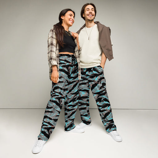 Tiger Stripe Miami Urban CAMO Unisex Wide-Leg Joggers - 2XS