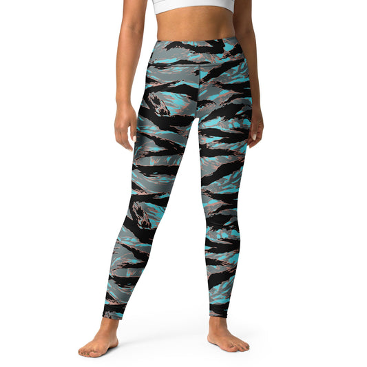 American Tiger Stripe Miami Urban CAMO Yoga Leggings - XS - Womens