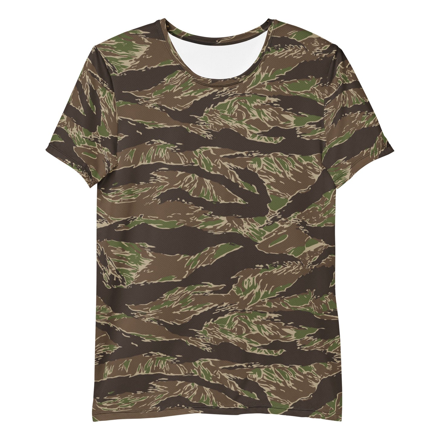 American Tiger Stripe Multi-terrain CAMO Mens athletic t-shirt - Athletic T-Shirts