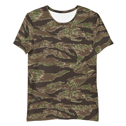 American Tiger Stripe Multi-terrain CAMO Mens athletic t-shirt - Athletic T-Shirts