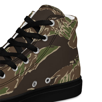 American Tiger Stripe Multi-terrain CAMO Mens high top canvas shoes - High Top Canvas Shoes