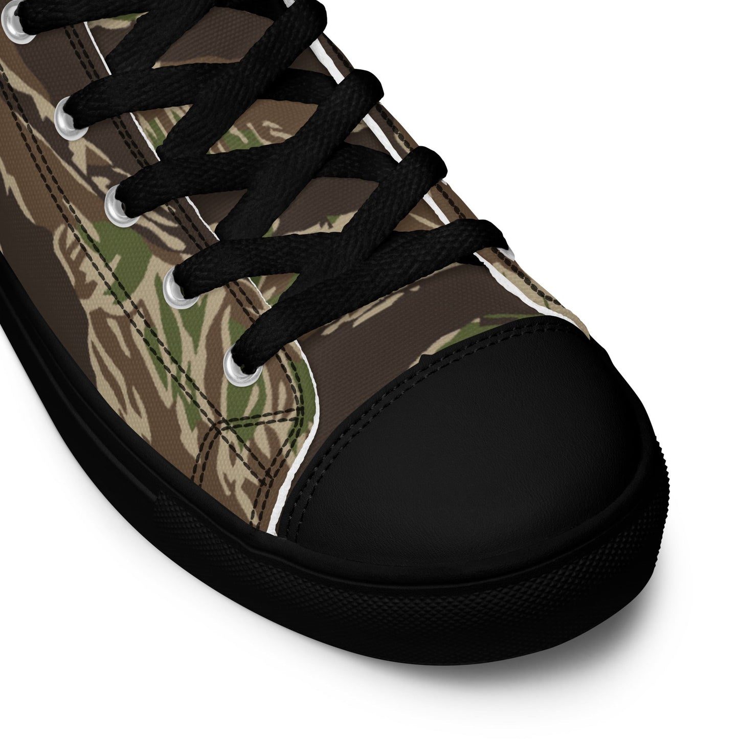 American Tiger Stripe Multi-terrain CAMO Mens high top canvas shoes - High Top Canvas Shoes