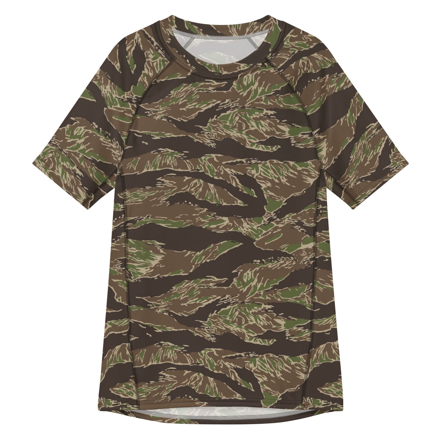 American Tiger Stripe Multi-terrain CAMO Mens Short-Sleeve Rash Guard - 2XS - Short-sleeve Guards