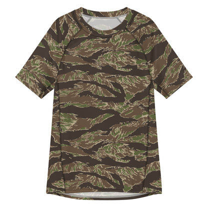 American Tiger Stripe Multi-terrain CAMO Mens Short-Sleeve Rash Guard - 2XS - Short-sleeve Guards