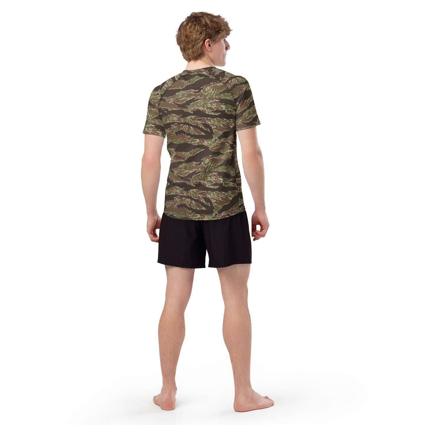 American Tiger Stripe Multi-terrain CAMO Mens Short-Sleeve Rash Guard - Short-sleeve Guards