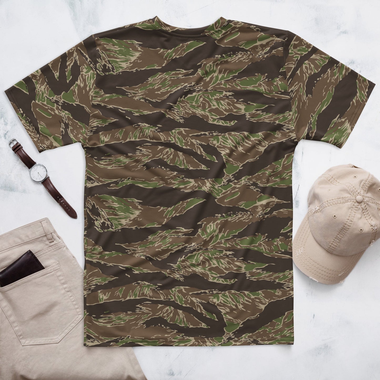 American Tiger Stripe Multi-terrain CAMO Mens t-shirt - T-Shirts