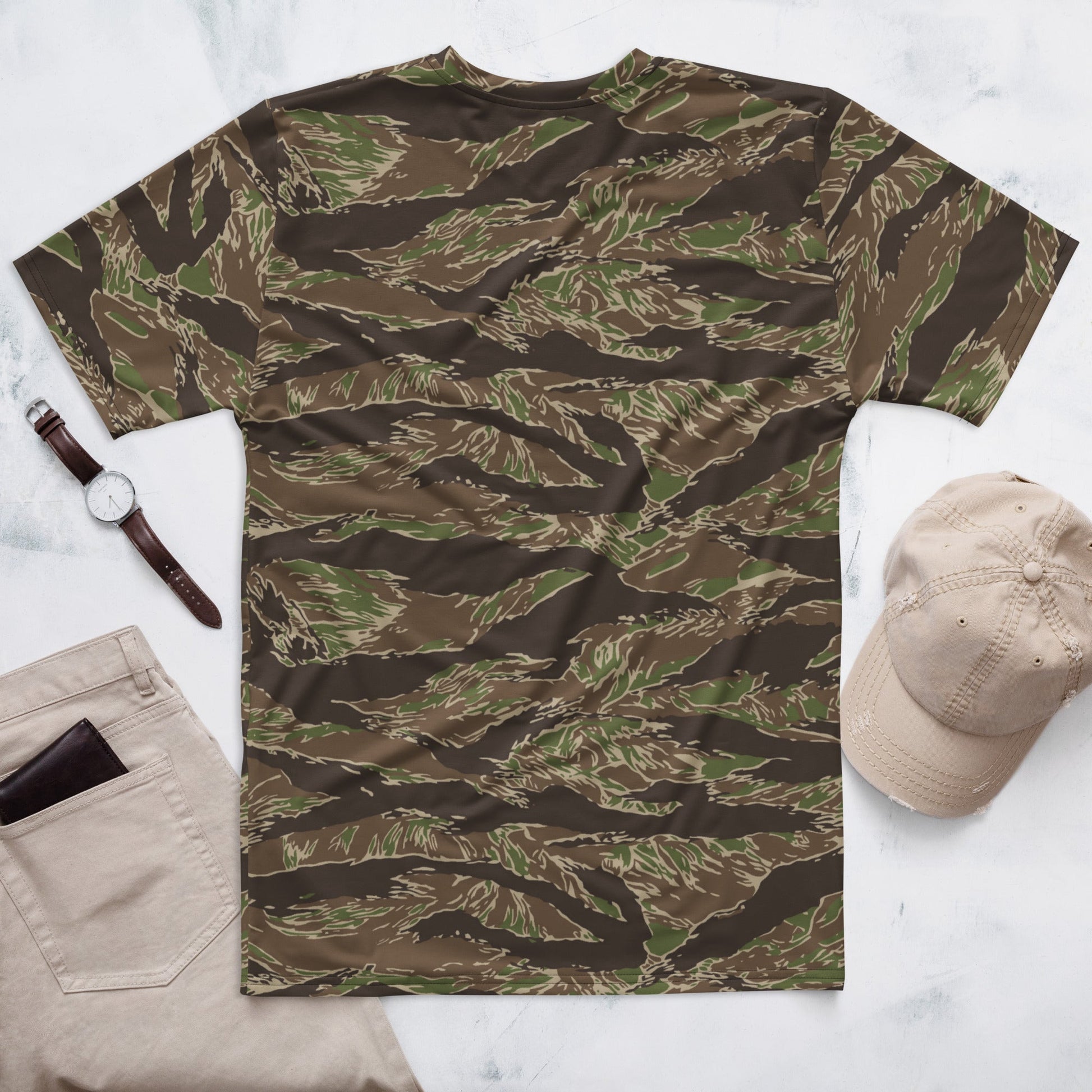 American Tiger Stripe Multi-terrain CAMO Mens t-shirt - T-Shirts