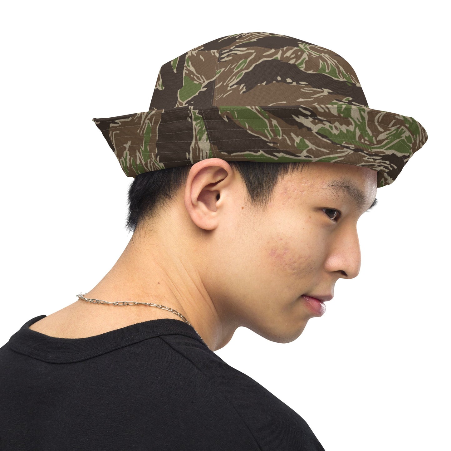 American Tiger Stripe Multi-terrain CAMO Reversible bucket hat - Bucket Hats
