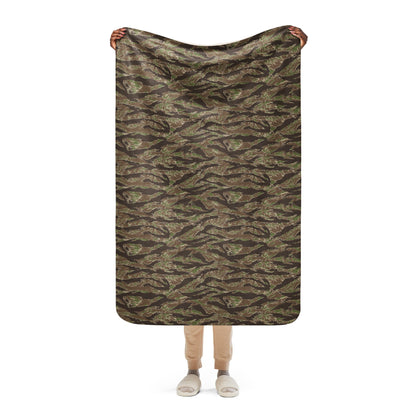 American Tiger Stripe Multi-terrain CAMO Sherpa Blanket