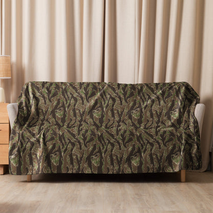 American Tiger Stripe Multi-terrain CAMO Sherpa Blanket