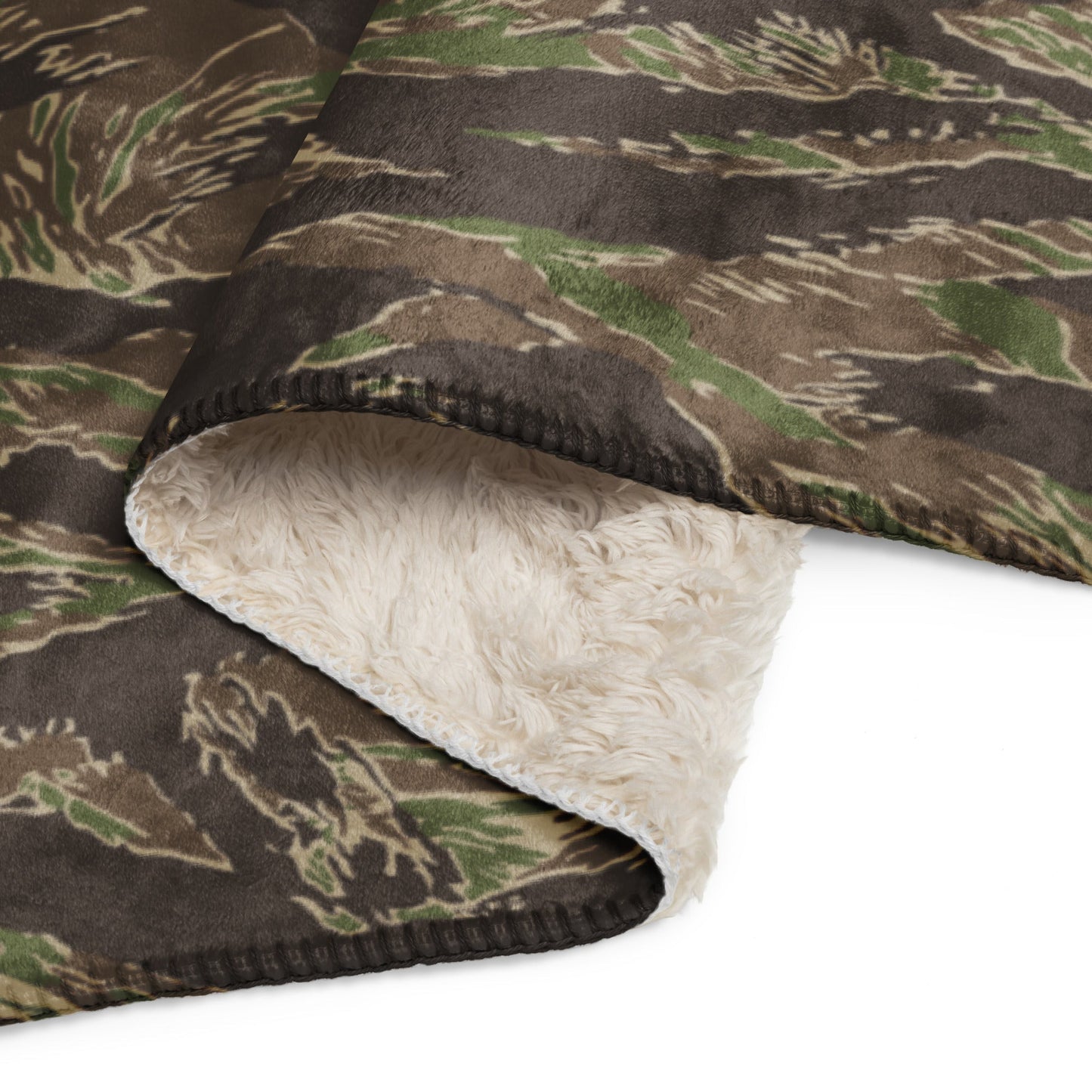 American Tiger Stripe Multi-terrain CAMO Sherpa Blanket