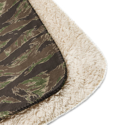 American Tiger Stripe Multi-terrain CAMO Sherpa Blanket