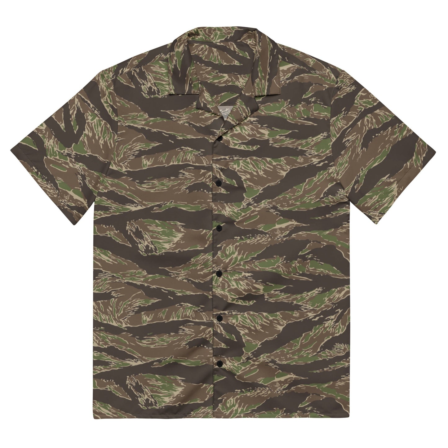 American Tiger Stripe Multi-terrain CAMO Unisex button shirt - 2XS - Button Shirts