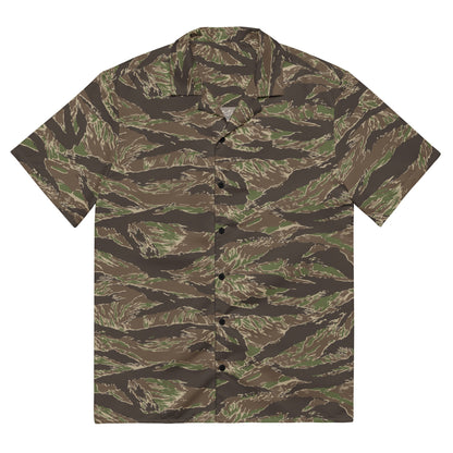 American Tiger Stripe Multi-terrain CAMO Unisex button shirt - 2XS - Button Shirts