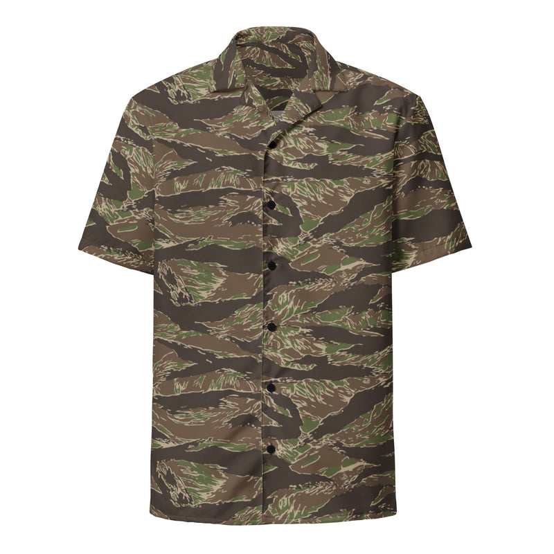 Tiger Stripe Multi-terrain CAMO Unisex Short-Sleeve Button Shirt