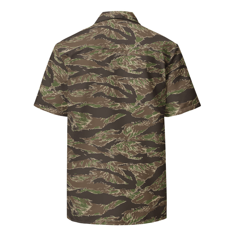 Tiger Stripe Multi-terrain CAMO Unisex Short-Sleeve Button Shirt