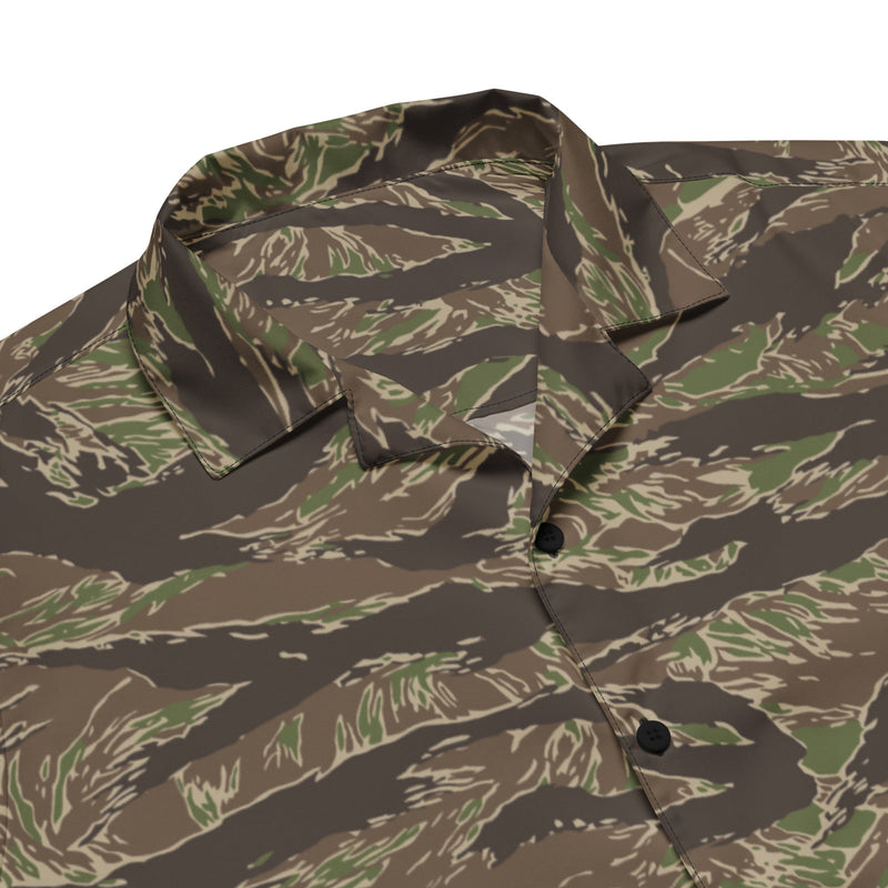 Tiger Stripe Multi-terrain CAMO Unisex Short-Sleeve Button Shirt
