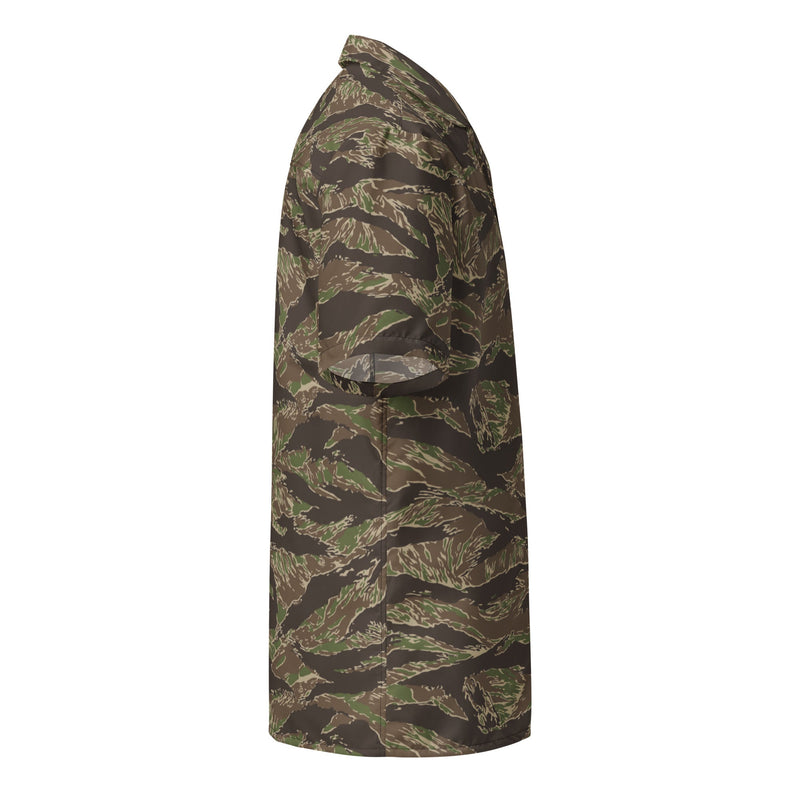 Tiger Stripe Multi-terrain CAMO Unisex Short-Sleeve Button Shirt