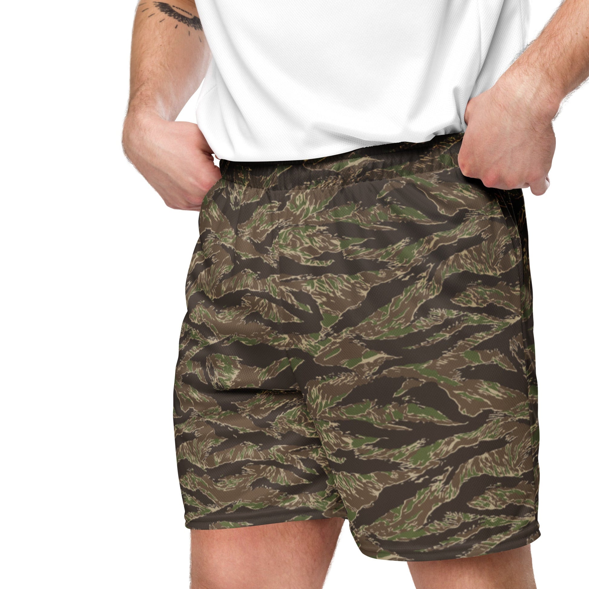 American Tiger Stripe Multi-terrain CAMO Unisex mesh shorts - Mesh Shorts