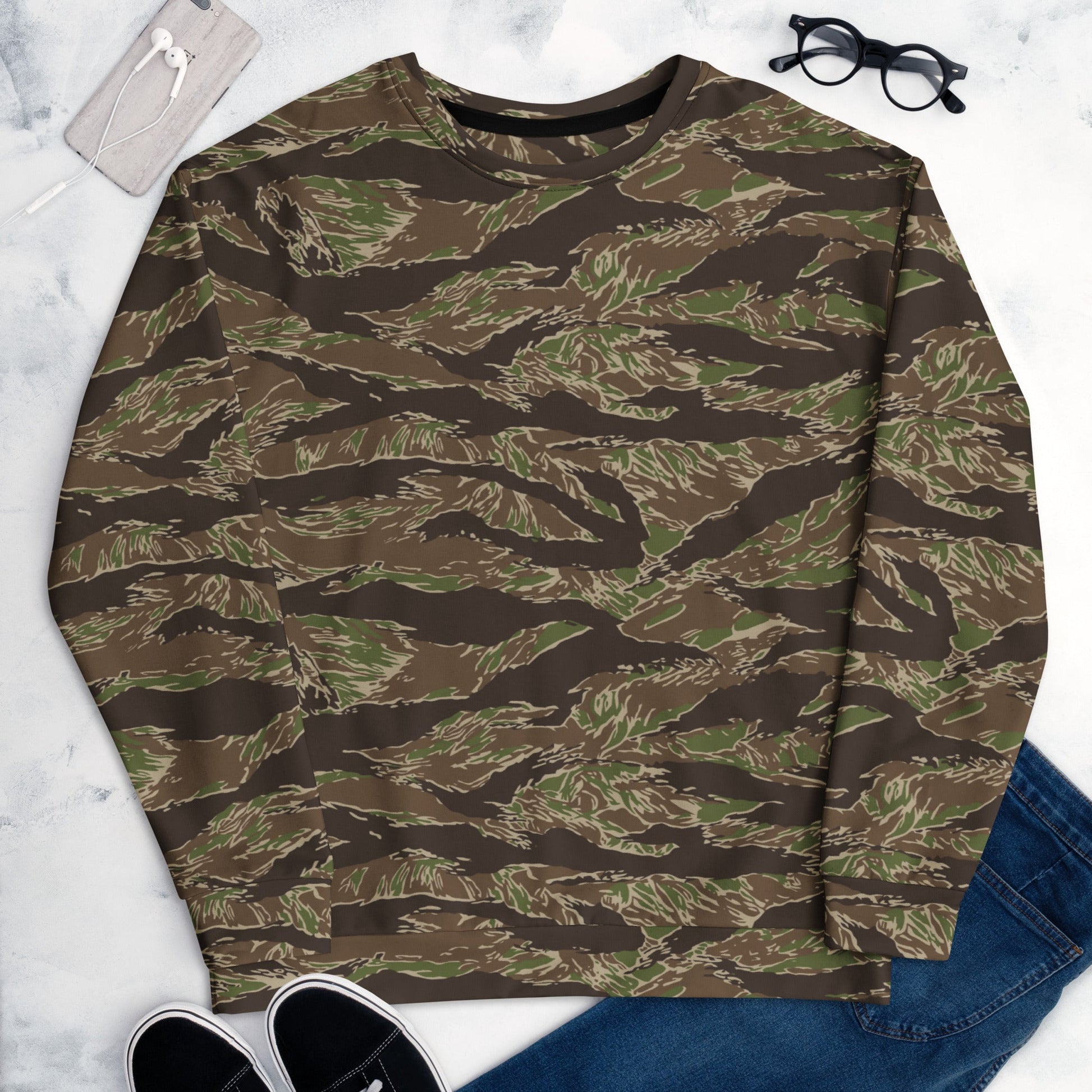 American Tiger Stripe Multi-terrain CAMO Unisex Sweatshirt - Sweatshirts