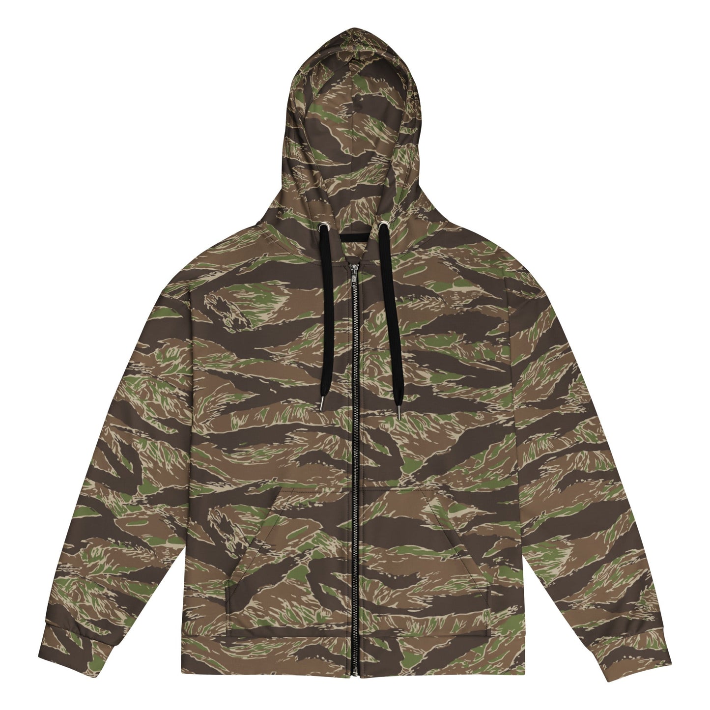 American Tiger Stripe Multi-terrain CAMO Unisex zip hoodie - 2XS - Zip Hoodies