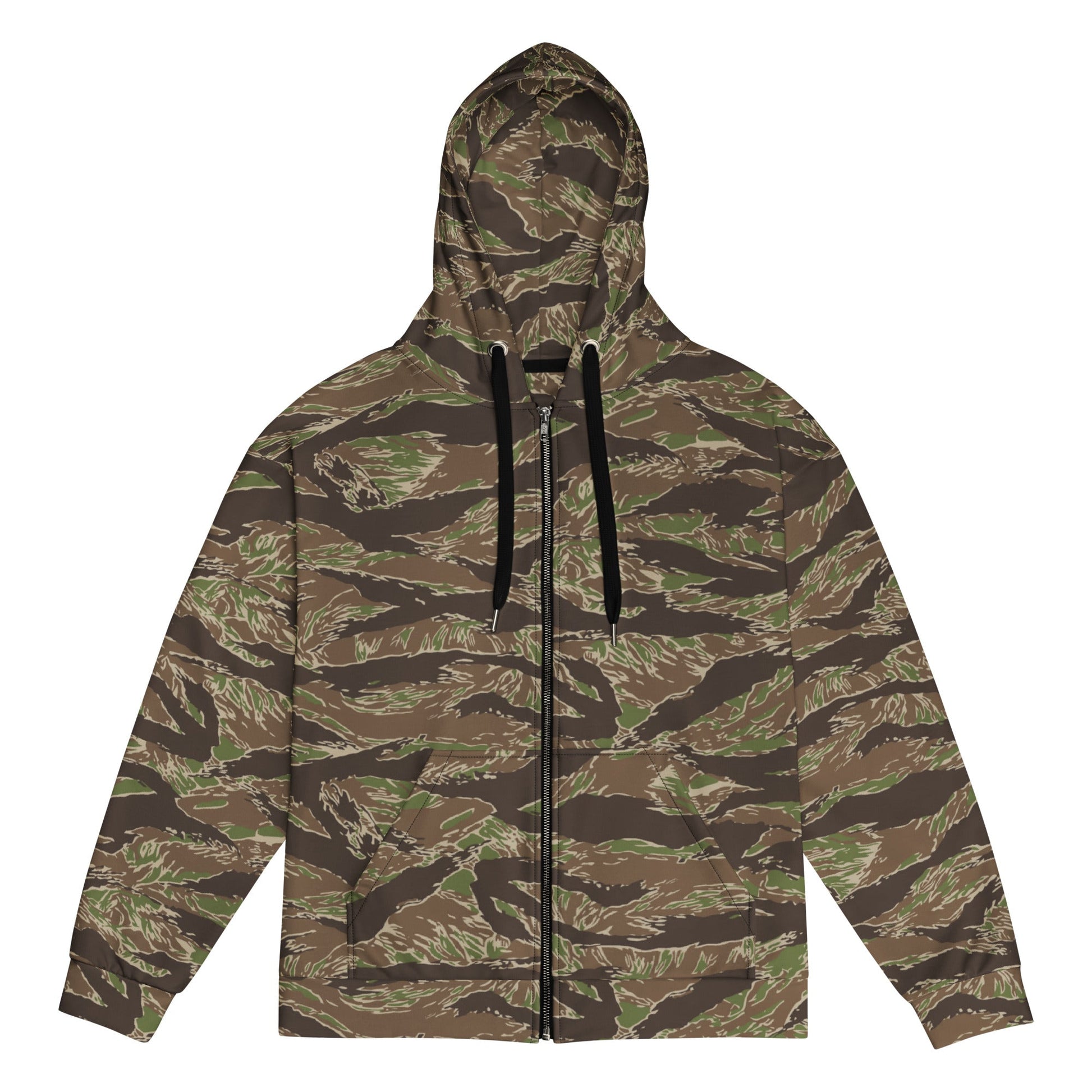 American Tiger Stripe Multi-terrain CAMO Unisex zip hoodie - 2XS - Zip Hoodies