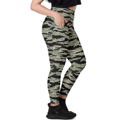 American Tiger Stripe OPFOR Sparse CAMO Leggings with pockets - Womens With Pockets