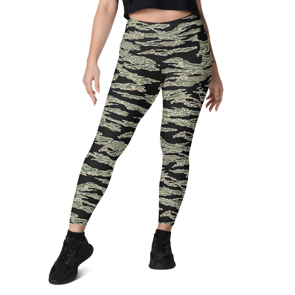 American Tiger Stripe OPFOR Sparse CAMO Leggings with pockets - Womens With Pockets