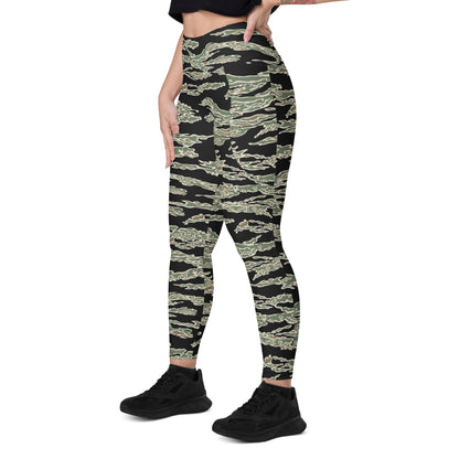 American Tiger Stripe OPFOR Sparse CAMO Leggings with pockets - Womens With Pockets