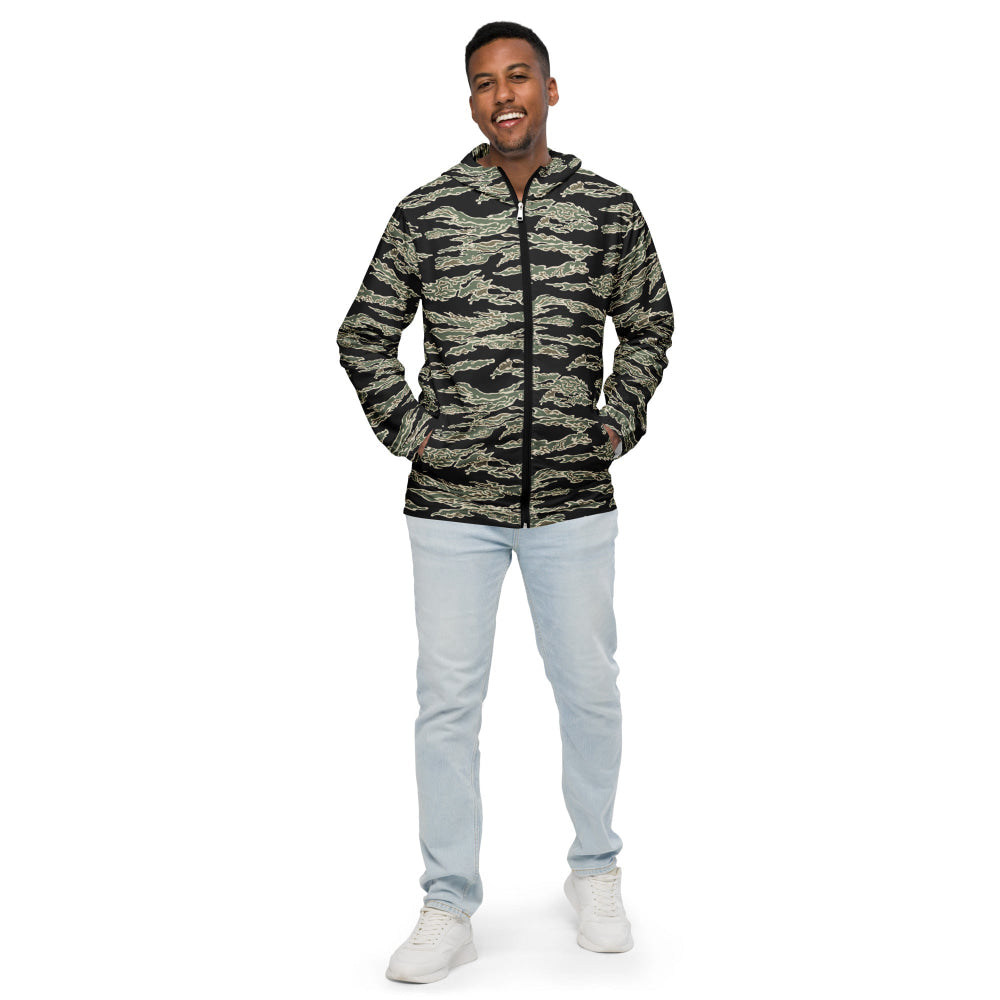 American Tiger Stripe OPFOR Sparse CAMO Men’s windbreaker - Mens Windbreaker