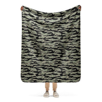 American Tiger Stripe OPFOR Sparse CAMO Sherpa blanket - 50″×60″