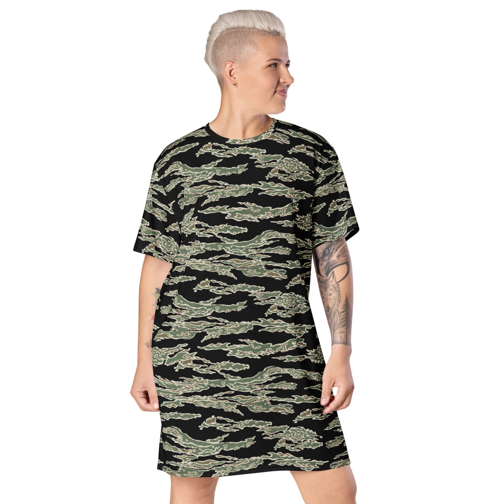 American Tiger Stripe OPFOR Sparse CAMO T-shirt dress - 2XS - Womens T-Shirt Dress