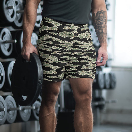 American Tiger Stripe OPFOR Sparse CAMO Unisex Athletic Long Shorts - XS