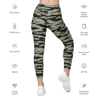American Tiger Stripe OPFOR Sparse CAMO Women’s Leggings with pockets