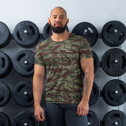 American Tiger Stripe Ridgeback CAMO Mens athletic t-shirt - XS - Athletic T-Shirts