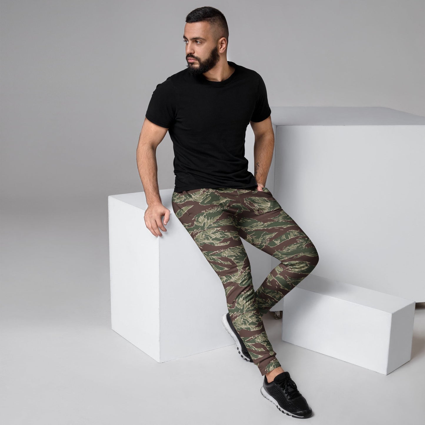 American Tiger Stripe Ridgeback CAMO Mens Joggers - XS