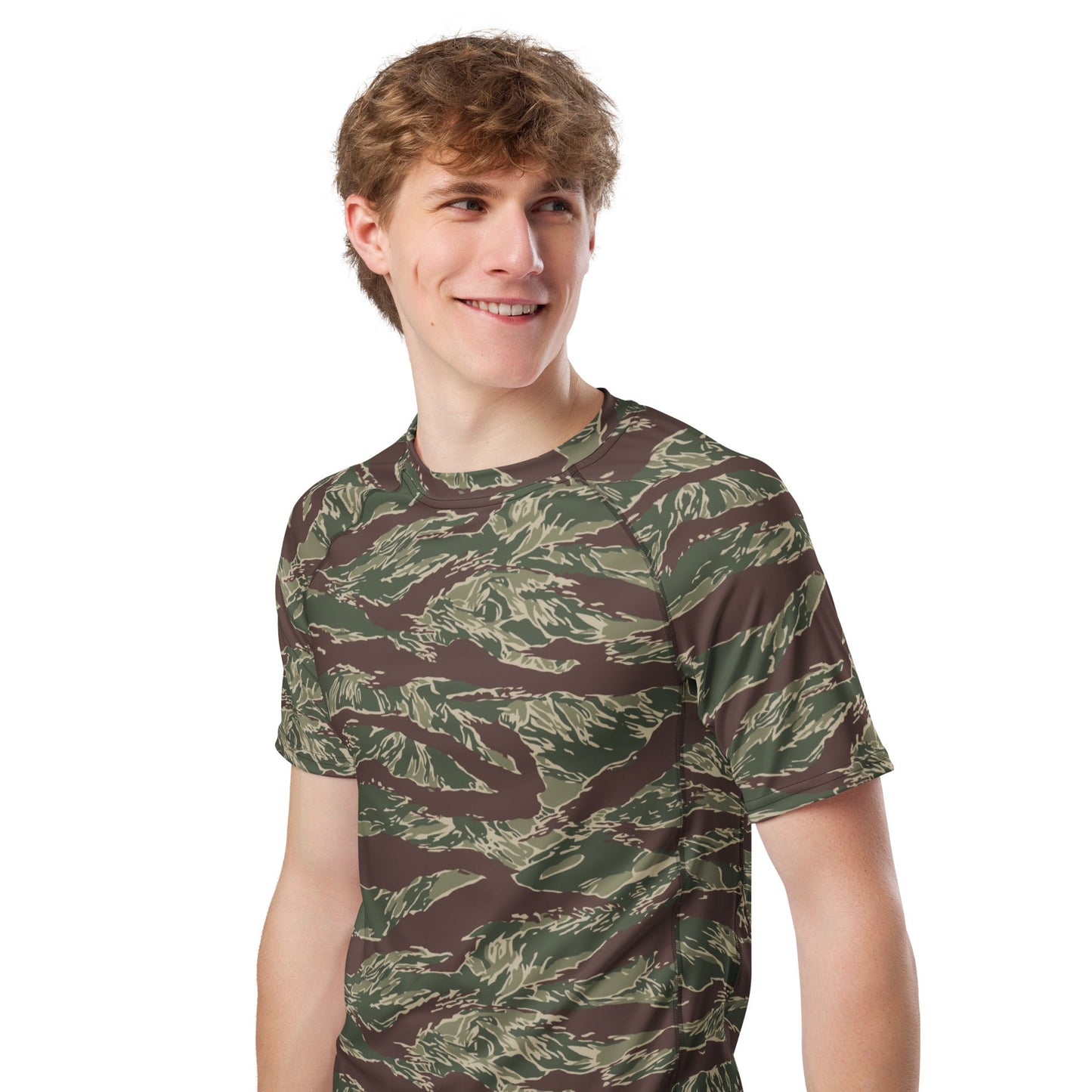 American Tiger Stripe Ridgeback CAMO Mens Short-Sleeve Rash Guard - Short-sleeve Guards