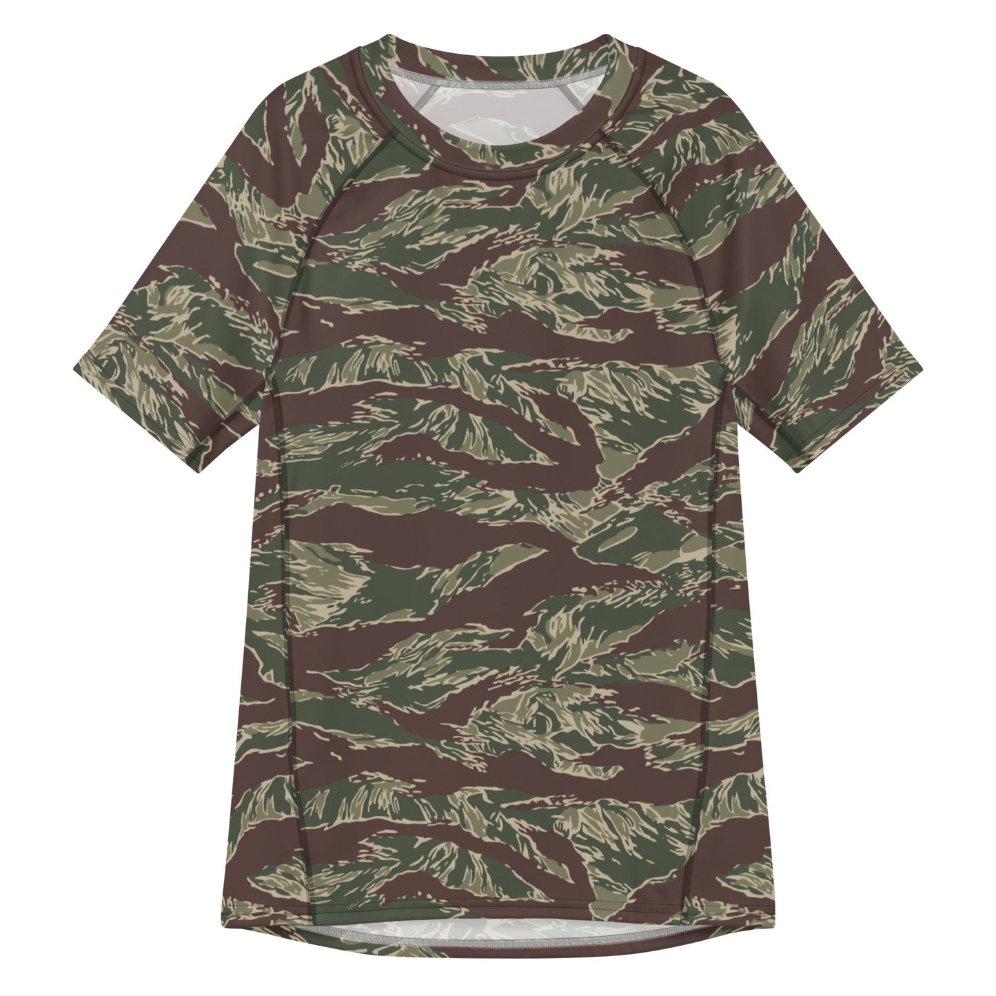 American Tiger Stripe Ridgeback CAMO Mens Short-Sleeve Rash Guard - 2XS - Short-sleeve Guards