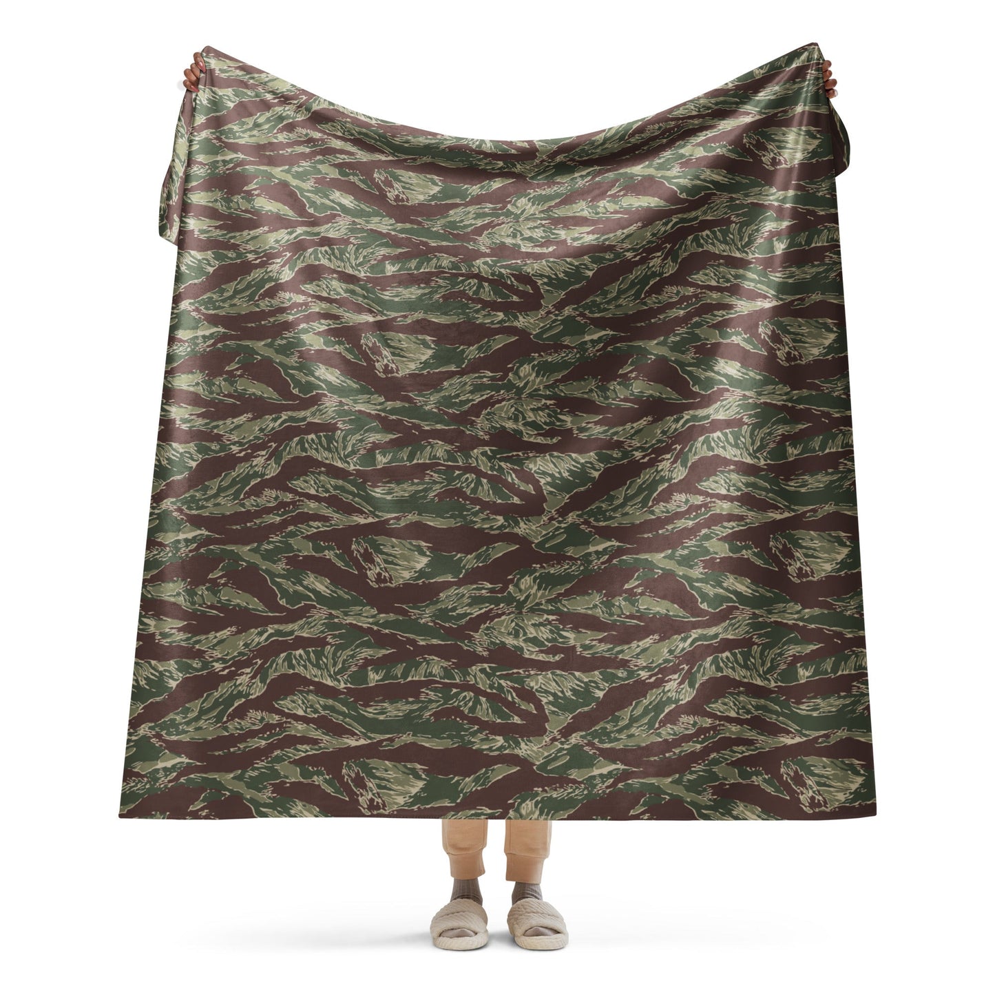 American Tiger Stripe Ridgeback CAMO Sherpa blanket - 60″×80″ - Blankets