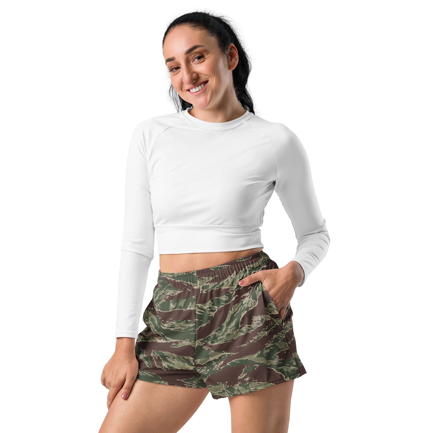 American Tiger Stripe Ridgeback CAMO Unisex Athletic Shorts