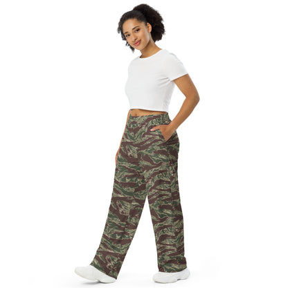 American Tiger Stripe Ridgeback CAMO unisex wide-leg pants - Wide-leg Pants
