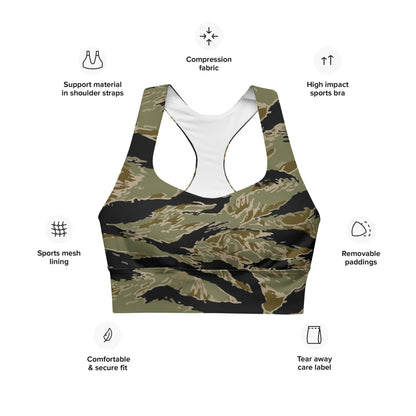 American Tiger Stripe Sparse John Wayne CAMO Longline sports bra - Womens Sports Bra