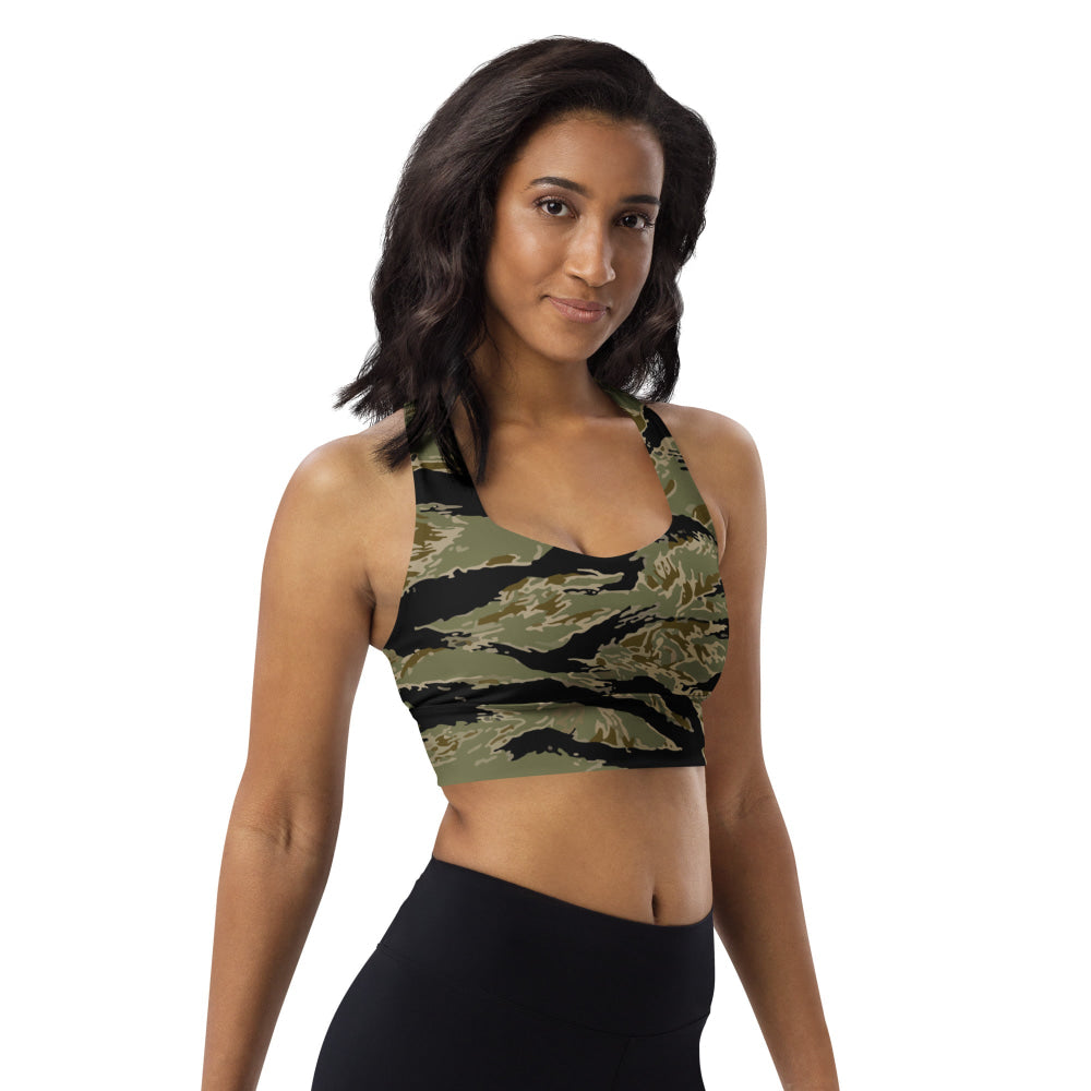 American Tiger Stripe Sparse John Wayne CAMO Longline sports bra - Womens Sports Bra