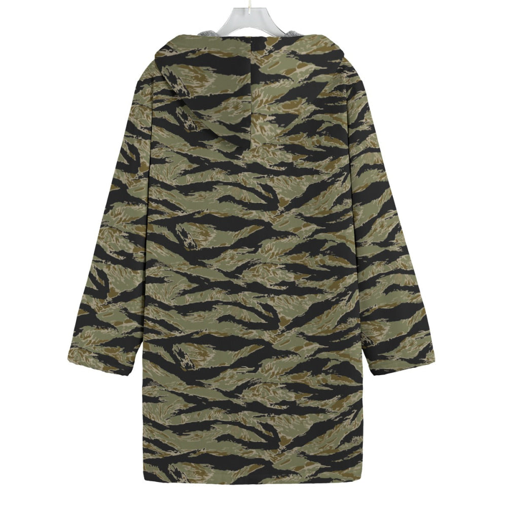 American Tiger Stripe Sparse John Wayne CAMO Men’s Canvas Horn Buckle Fleece Windbreaker - Mens